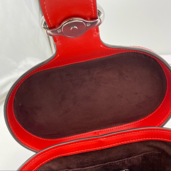 Coach PebbleLeather Georgia Crossbody Bright Poppy - Picture 7 of 11